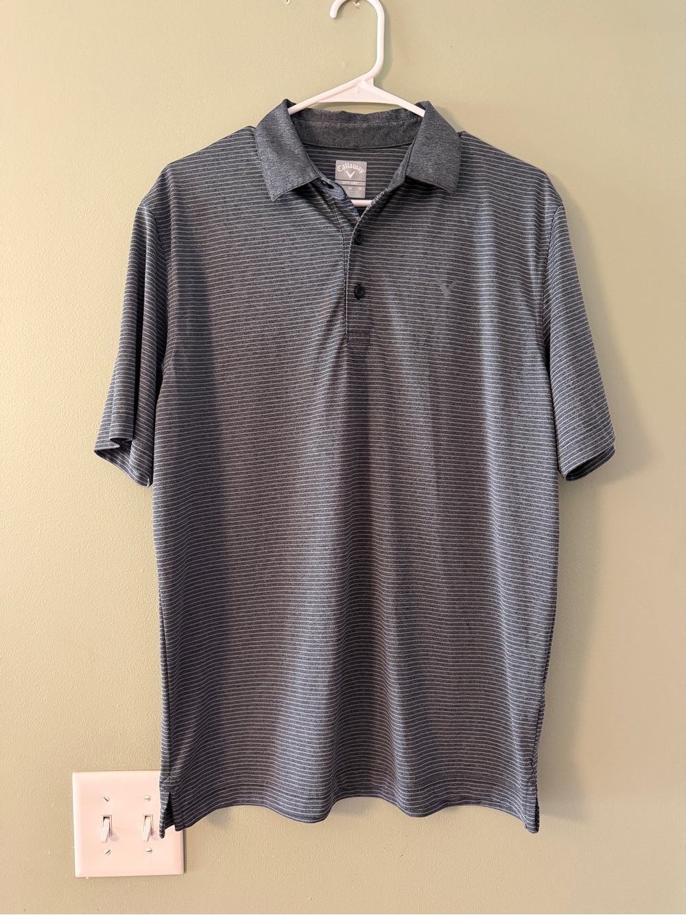 Callaway Golf Men's Gray Striped Polo
